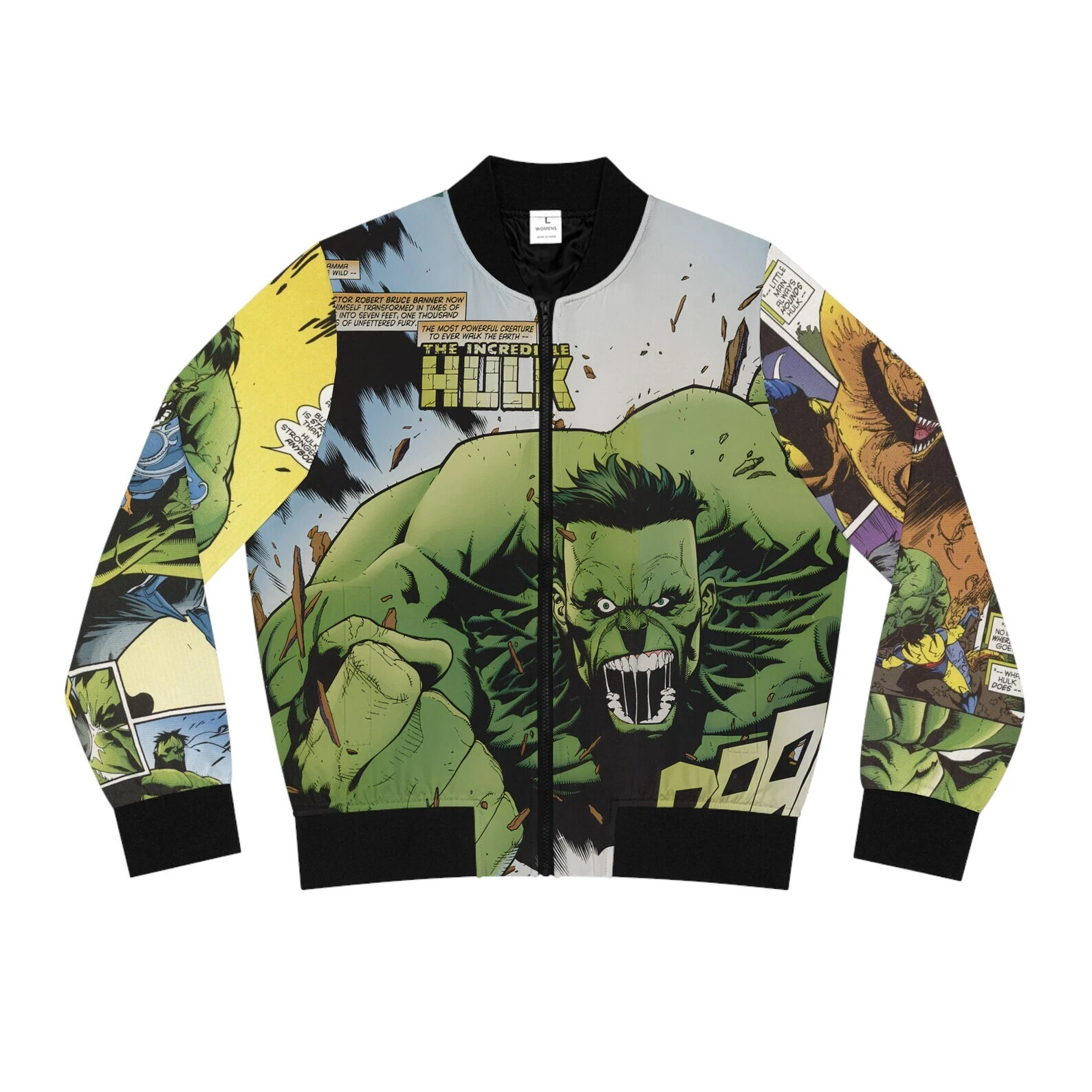 The Incredible Hulk Comics Book Green Hulk Superhero Bomber Jacket