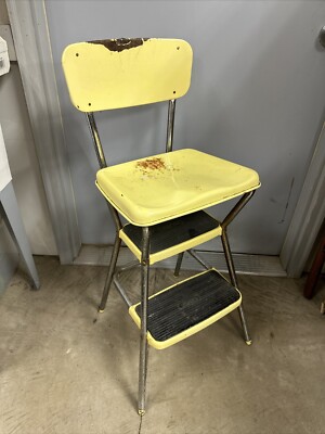 Vintage Cosco Step Stool Seat - Vibrant Yellow | eBay