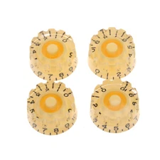 Musiclily Pro 4Pcs Cream Inch Knurled Control Speed Knob For USA Les Paul Guitar