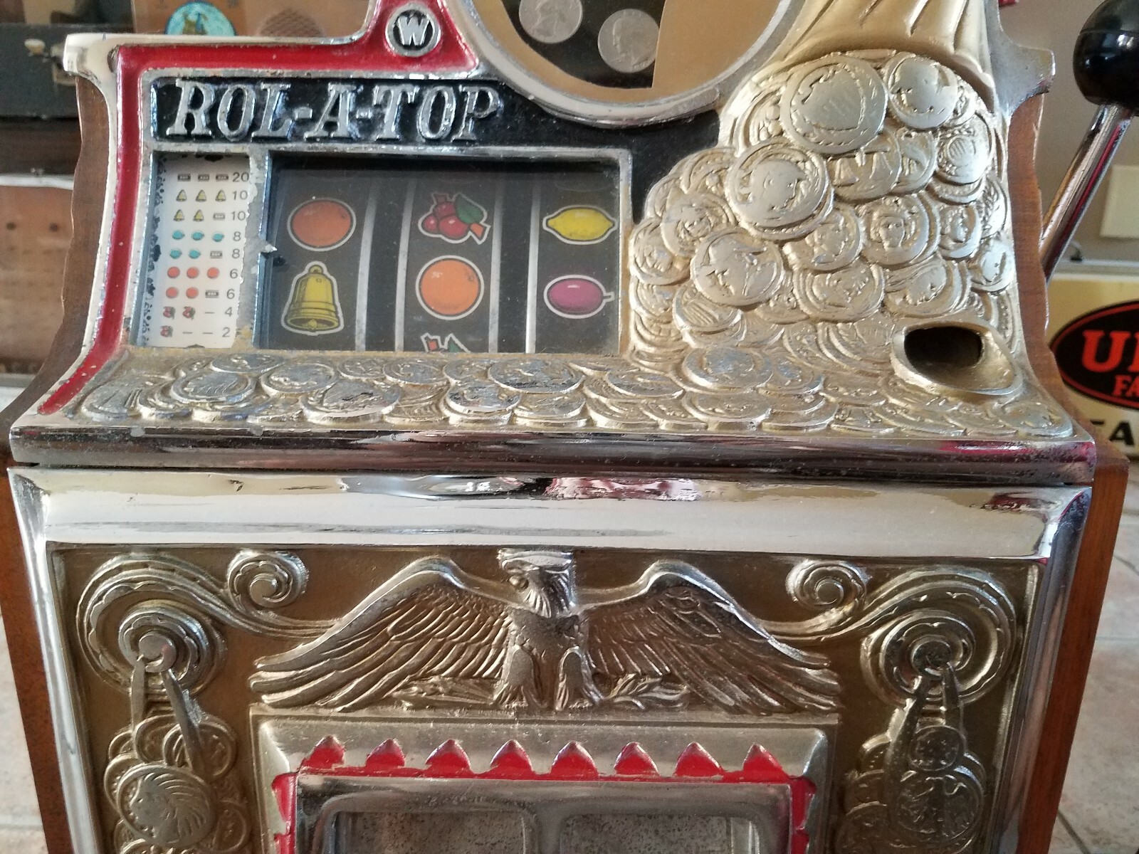 Antique Repop Watling Rol A Top Slot Machine Coin Operated Parts or