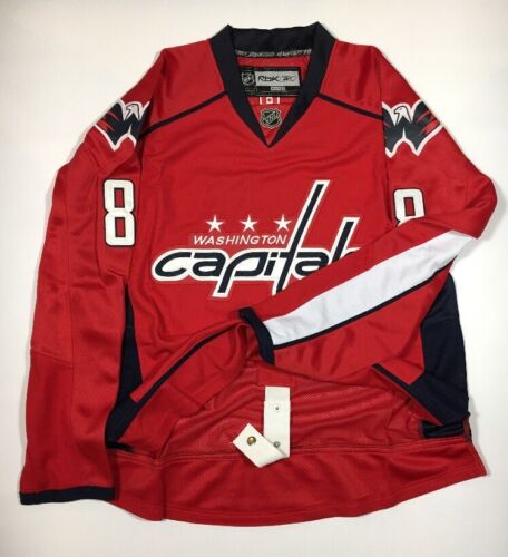 Washington Capitals Authentic 7187A Ovechkin Jersey Rozmiar 50 z paskami Fabrycznie nowa z metką - Zdjęcie 1 z 7