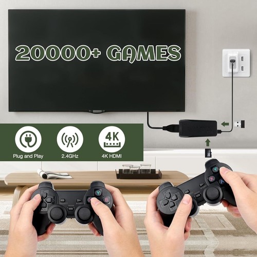 Retro Videospielkonsole 4K HD TV Spiel Stick inkl.2XWireless Controller 40000+ - Bild 4 von 11