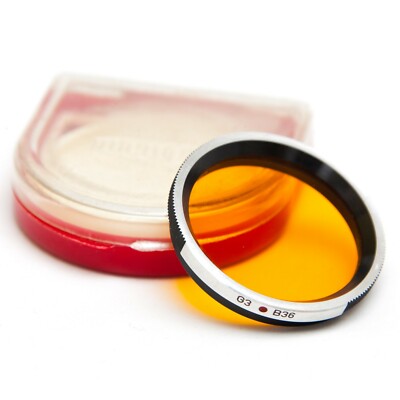 Filtre Orange Meopta G3 – 36mm – Pour Flexaret B36 – Avec Boîtier – MINT