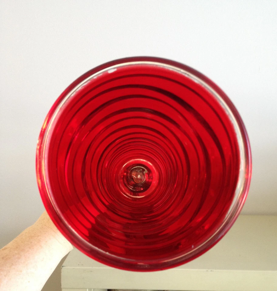 Florero de vidrio FTD flor roja lámpara de mesa tubo negro Steampunk Foto 4 de 4