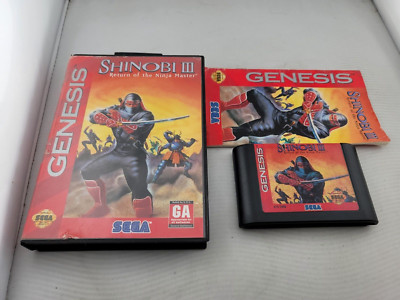 Shinobi III: Return of the Ninja 3 Sega Genesis Complete In Box CIB Great Shape