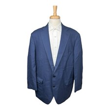 Suit Supply Solid Blue Lazio Dugdale Bros Huddersfield Wool Sportcoat 52S