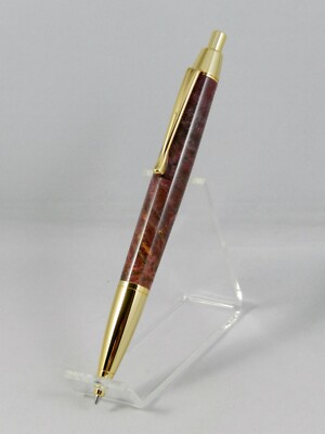 Handmade Ballpoint Click Pen made with Dyed Box Elder Burl. A Great Gift! #13