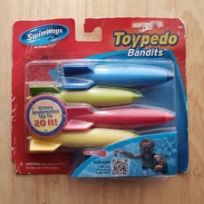 Original 2011 SwimWays Toypedo Bandits Water Toy 4-Pack (NOT 2015 Spinmaster) 