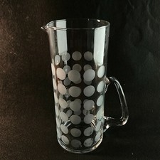 INGRID 60er 70er Karaffe Glas Kanne 21 cm Pun...