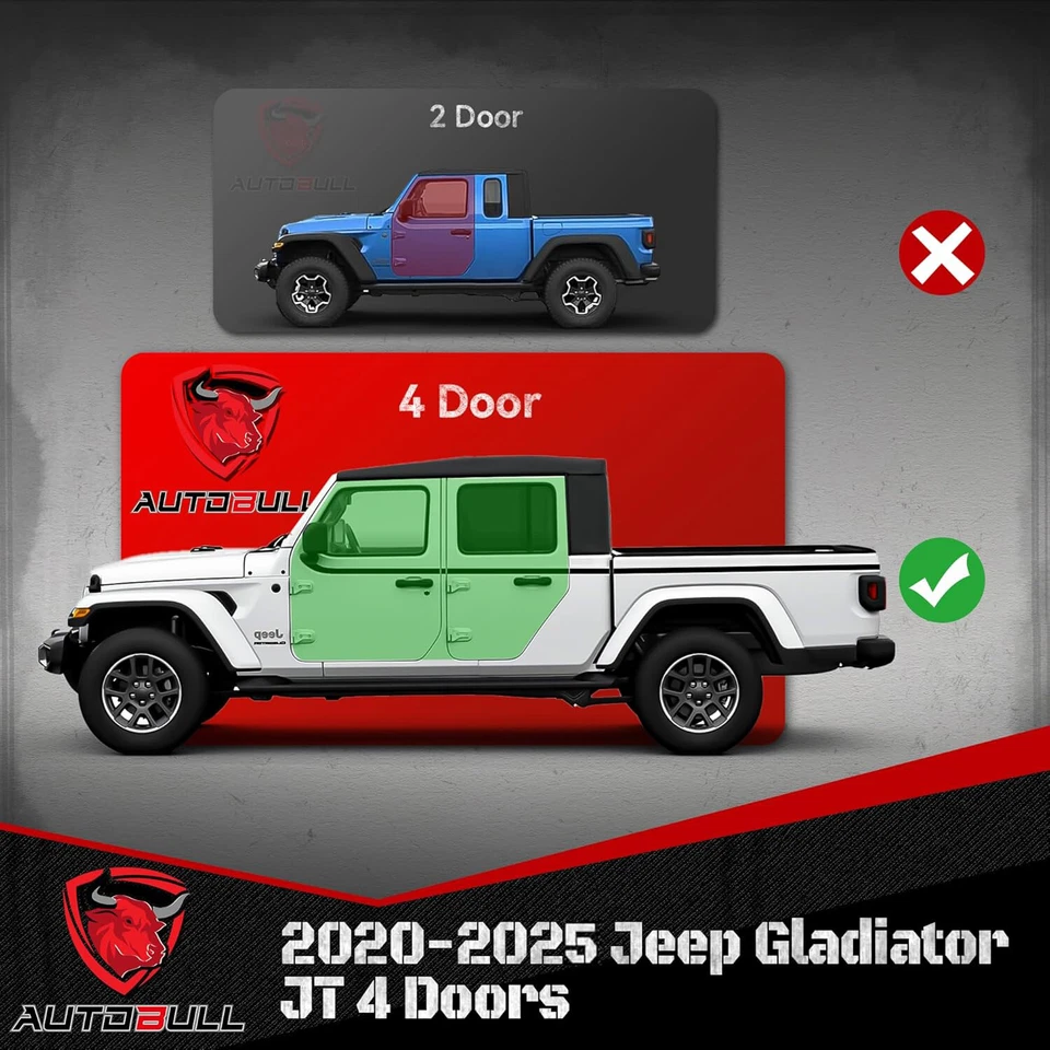 estriberas de 6" para Jeep Gladiator JT 2020-2025 4 puertas barra Nerf escalón lateral abatible Foto 2 de 4