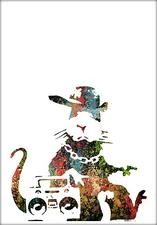 BANKSY STREET RAT COLOURFUL ANARCHY DECOR PRINT WALL ART HOME PREMIUM POSTER