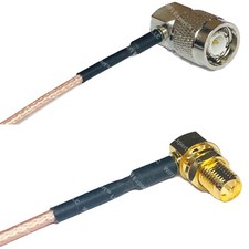 RG316 TNC Male Angle to RP-SMA FEMALE ANGLE RF Cable Rapid-SHIP LOT