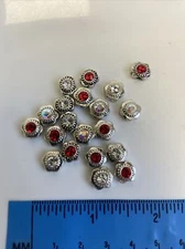 Swarovski Crystal SLP Metal Sliders Spacer Beads Multicolor 20 Pieces FLOWER
