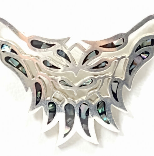 JEF 950 Sterling Silver Signed TAXCO MEXICO Abalone Collar Necklace No Scrap - Picture 2 of 8