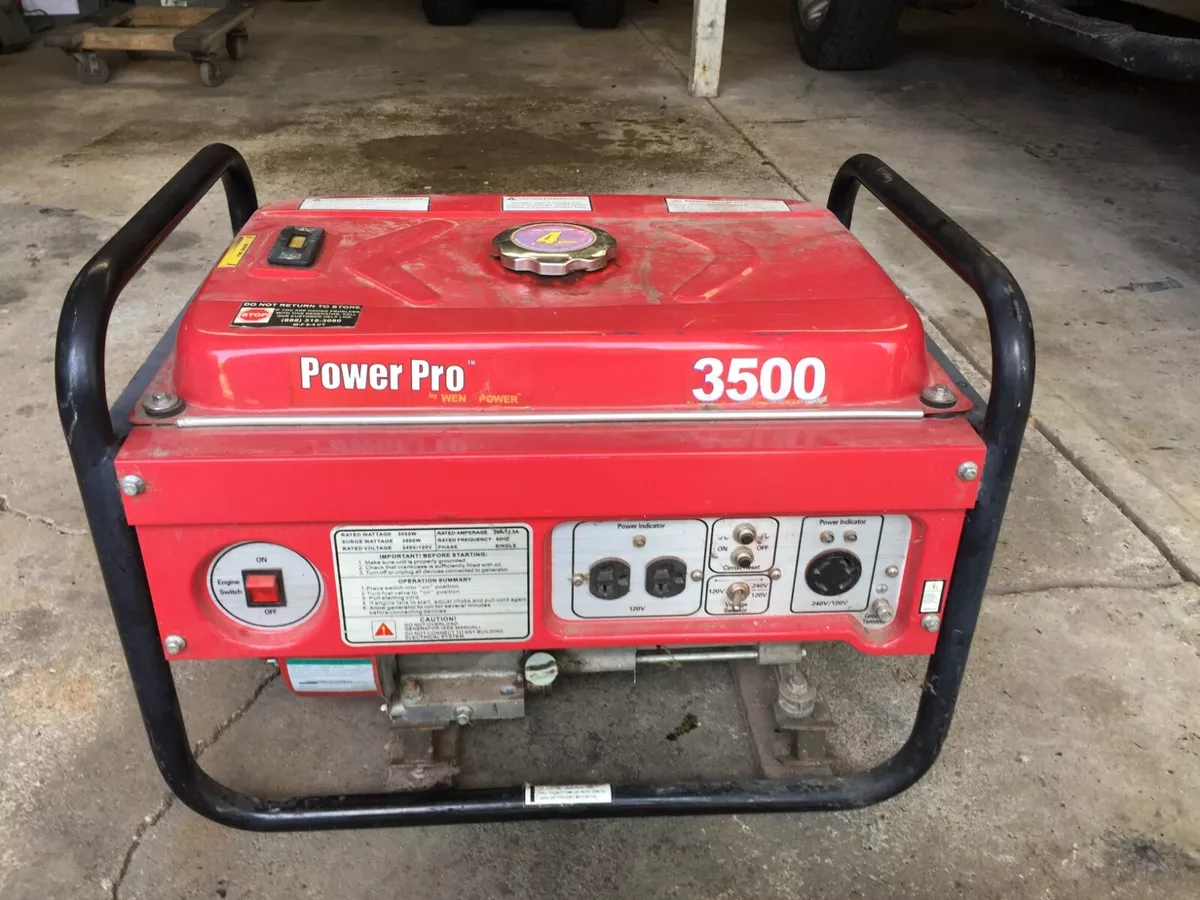 WEN POWER PRO 3500 WATT GAS GENERATOR 240 120V pick up only illinois