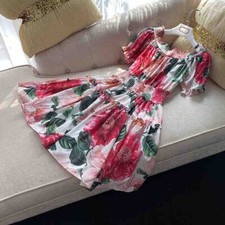 Custom Made To Order Scoop Neck Chiffon Floral Ruffle Dress New Plus 1X-10X L708