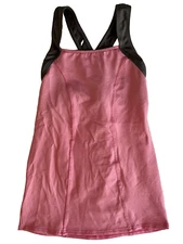 Motionwear Women's Crossback Dance Tank Pink/Grey Size Petite