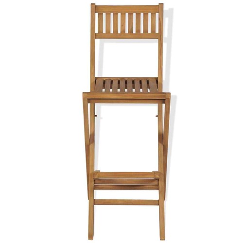 Teak Gartenbar Set 3-tlg. Klappbar Garten Tresen Barhocker Gartentheke vidaXL - Bild 9 von 12