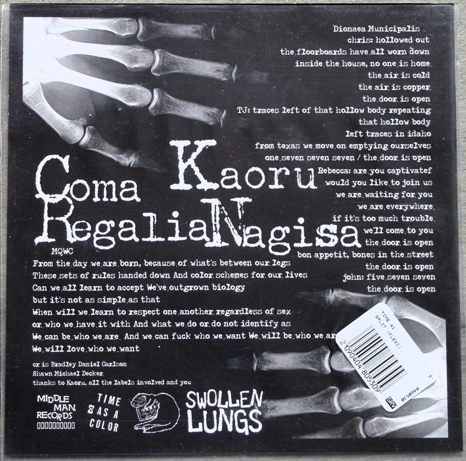 Kaoru Nagisa / Coma Regalia - Same  (2015) (Vinyl 7", Flexi-disc) (MMR60) (Neu) - Bild 2 von 2