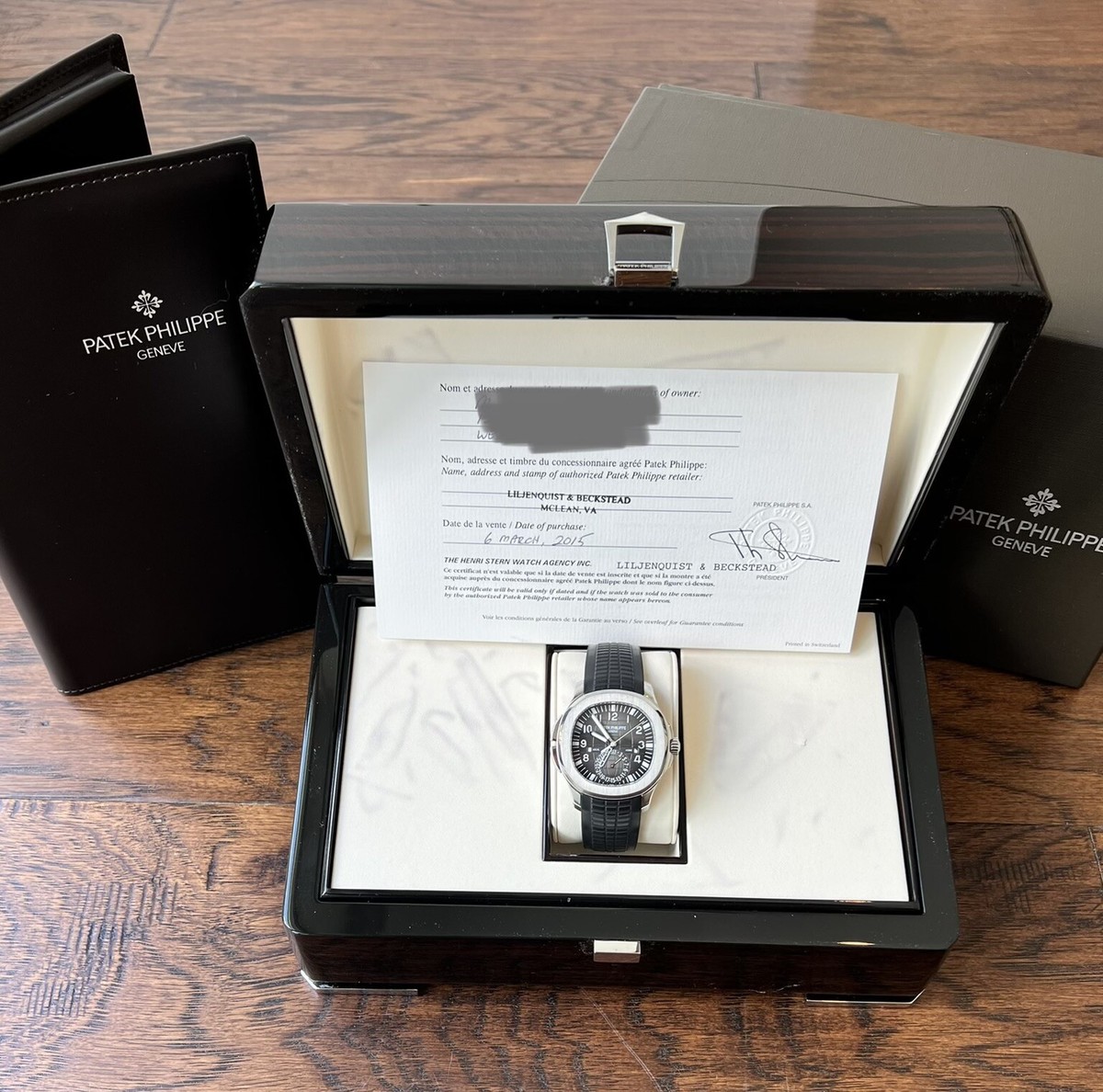 Patek Philippe Aquanaut 5164A-001 Black Dial with box and papers