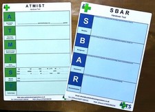 A6 ATMIST / SBAR Handover Tool Medical Card (Thick Laminated Card)