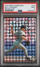 1997 FINEST SILVER EMBOSSED REFRACTOR ROOKIE #102 BILLY WAGNER PSA 9 MINT POP 2