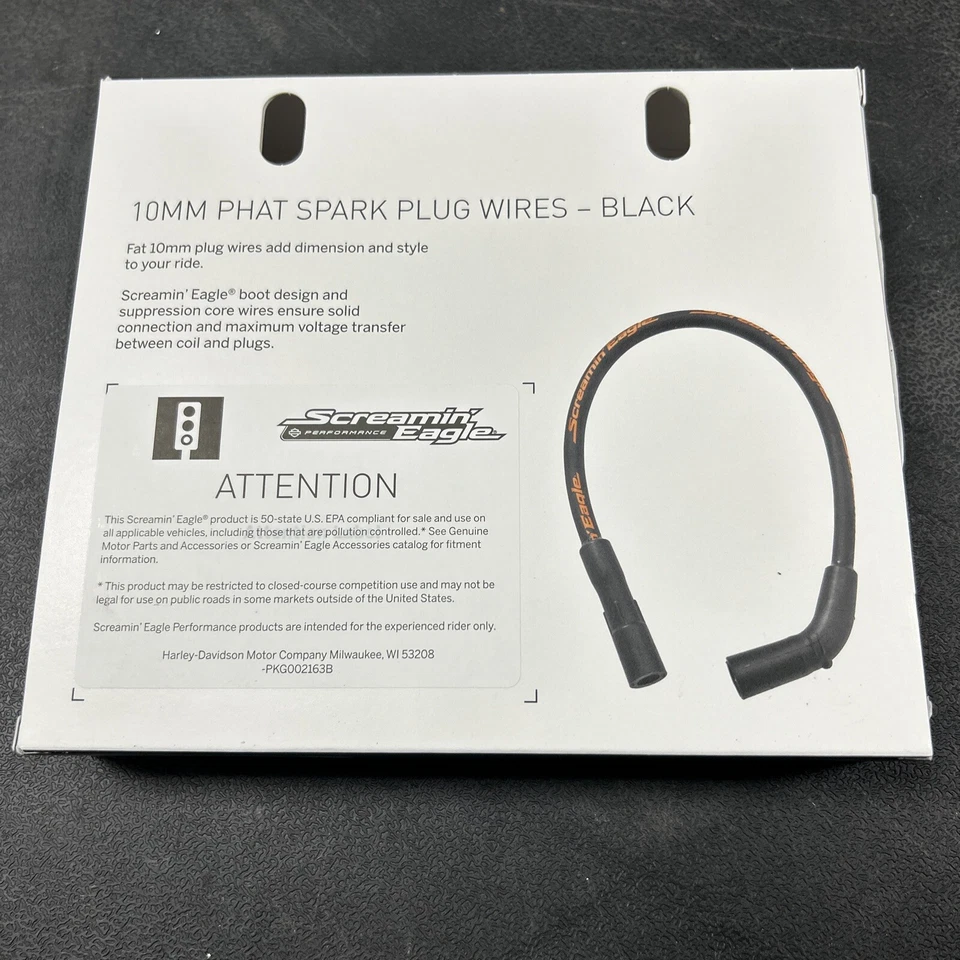 Harley Touring Electra Glide Screamin Eagle 99-2008 10 mm cables de bujía negros Foto 2 de 4