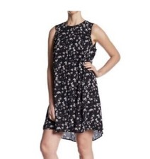 DR2 Pleated Floral Shift Tunic Dress Nordstrom Daniel Rainn EUC XS Sleeveless