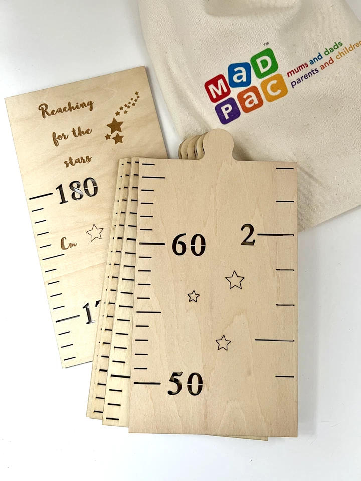 Höhentabelle aus Holz für Kinder | Wandlineal zum Messen Kinder | Wandhöhentabelle - Bild 4 von 4