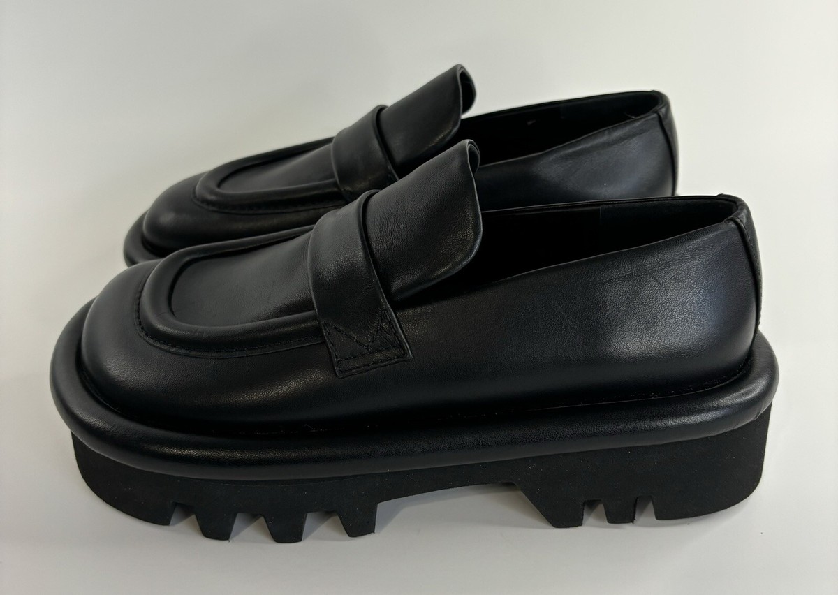 JW Anderson Bumper Loafer Black Leather Women's Shoes Size