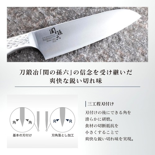 KAI Santoku Knife Seki Magoroku Shou So 165mm Japan Dishwasher safe AB5156 - Imagen 4 de 7