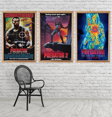 Predator 1 and  2 1987 arnold schwarzenegger Filmplakat movie poster