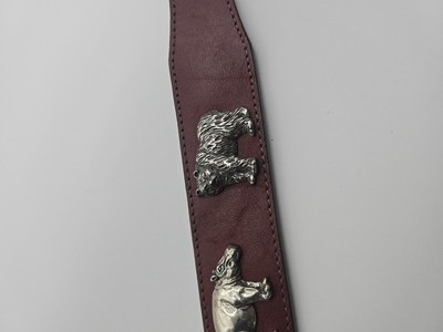 HONEST Brighton Brown Leather Belt Brass Silver Endangered  display picture 1