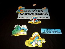 les schtroumpfs peyo magnifique tres rare plv cinema annees 80.
