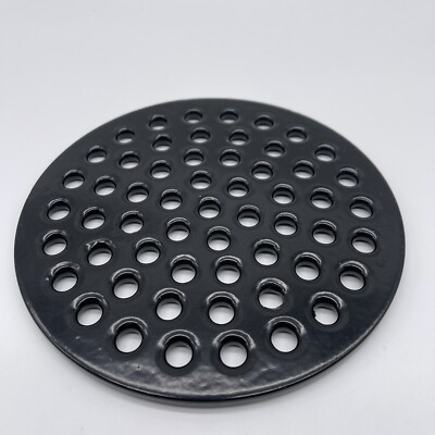 Drain Cover Dished Black, Heavy Duty Metal High Quality, 6-7/8 Inch Round