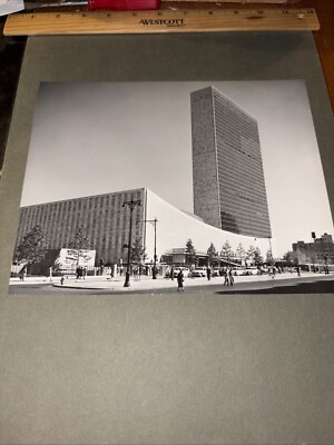 Vintage United Nations Secretariat Buildings New York Mounted Architecture Photo