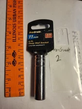 Pro-Grade 13711 11mm Deep Wall Socket 6 Pt. 3/8" Drive - NOS