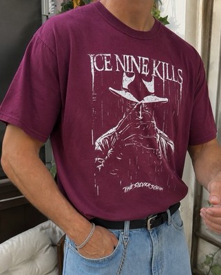 Ice Nine Kills Band T-Shirt Burgunderrot Gildan Gr. L Shirt