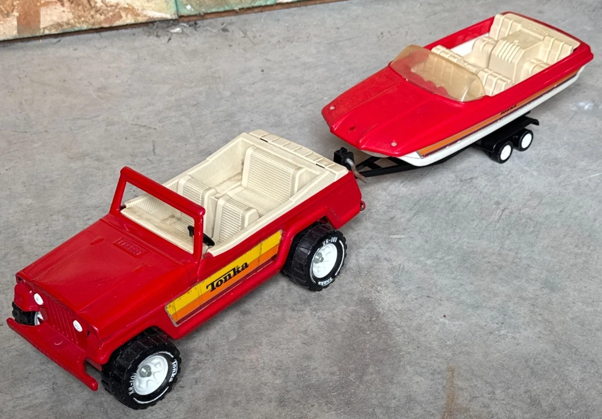 Tonka Jeep ブリキ ミニカー トレーラー付き Tonka Jeep Vintage Manufacture Diecast Trailers for sale - eBay