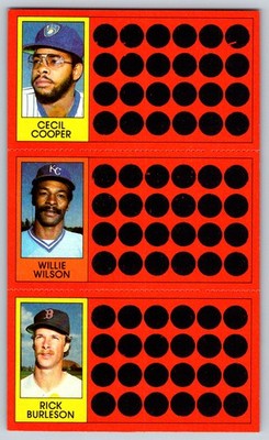 Eddie Murray / Rick Manning / Rick Burleson 1981 Topps Scratch-Offs 9 / 19 / 37