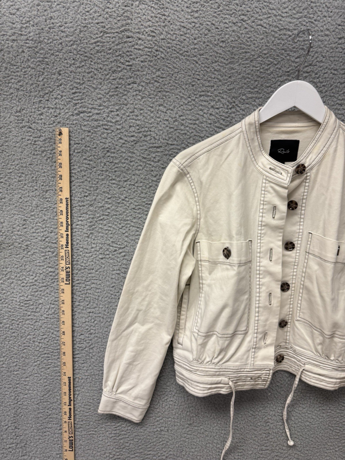 Rails White Button Up Steffi Jacket in Ivory Bay … - image 2