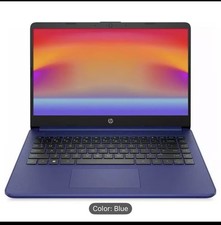 HP Stream Laptop 14 Inch Celeron N4120 4GB RAM 128GB SSD Blue 14s-dq0012na