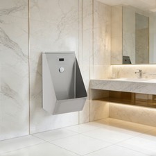 Wall Mounted Sensor Urinal Automatic Sensor Urinal Toilet for Men Toilet Silver