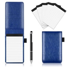 7 Pcs Small Notepad Holder Set 3x5 Inch Pocket Notebook with Pen