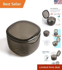 Upgraded Denture Bath Box Cup, No-Leak Denture case,Retainer Cleaning Box, Co...