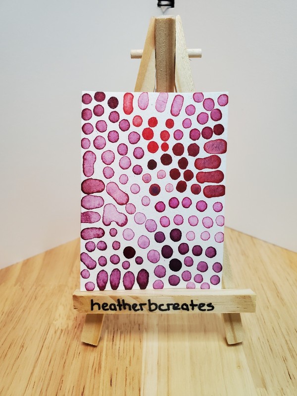 ACEO Original Abstract Acrylic Ink Painting by heatherbcreates, Color Drops 1