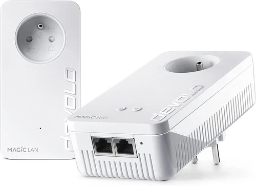 Devolo Magic 2 WiFi 6 (ax) Starter Kit: 2 x Adapter CPL WiFi, Gigogne Steckdose 