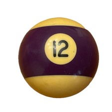 Vtg Number 12 Purple Stripe Billiard Pool Ball 2 1/4" Standard Size Replacement