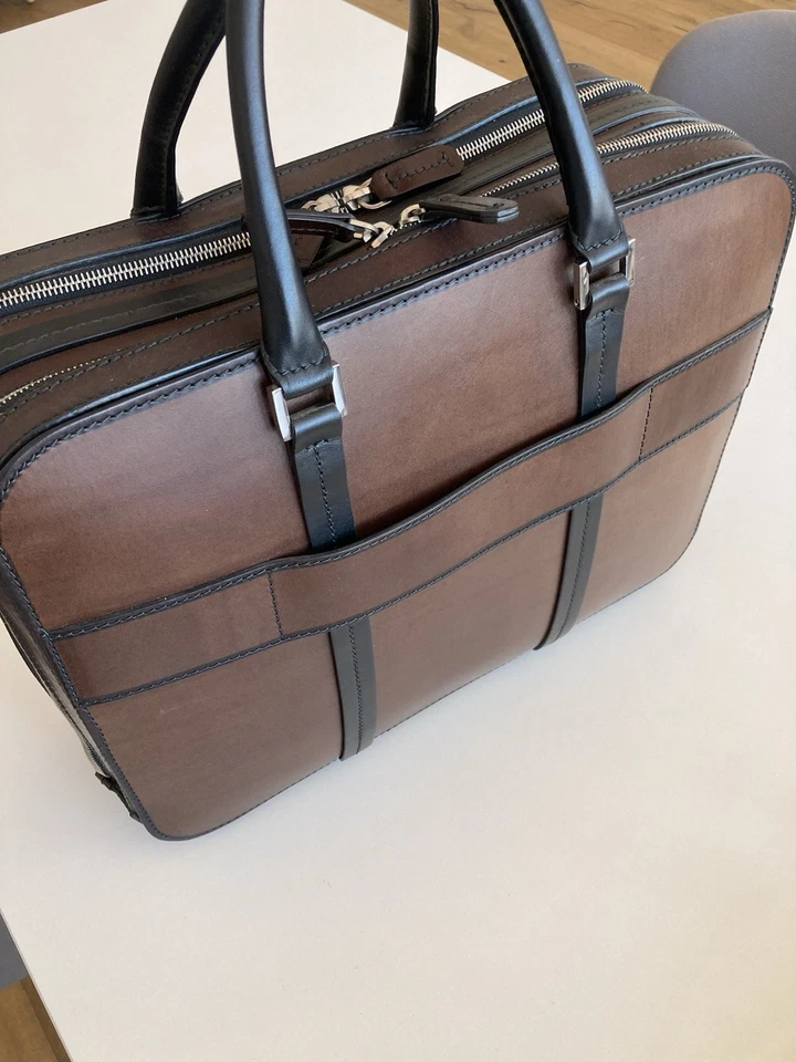 Dsquared2 Leather Men Briefcase Travel Bag - Imagen 4 de 4