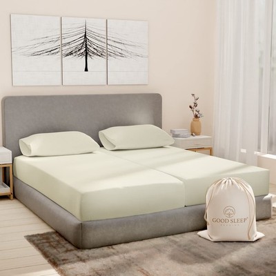 Good Sleep Bedding Split King Sheets Sets for Adjustable Bed Cotton, Luxury S...